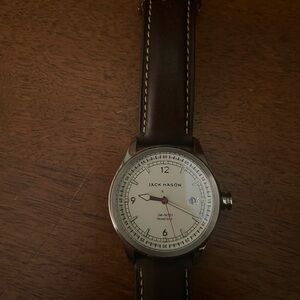 Jack Mason Brand Brown and Silver Watch